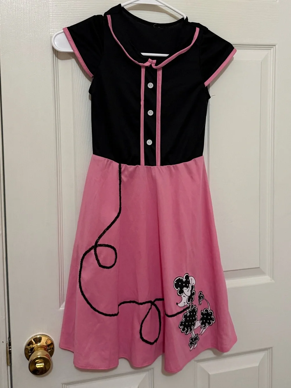 Spirit Girls Pink and Black Sock Hop Sweetie Costume Dress